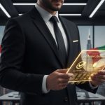 Digital tablet displaying UAE e-Channel system used for business setup and immigration services