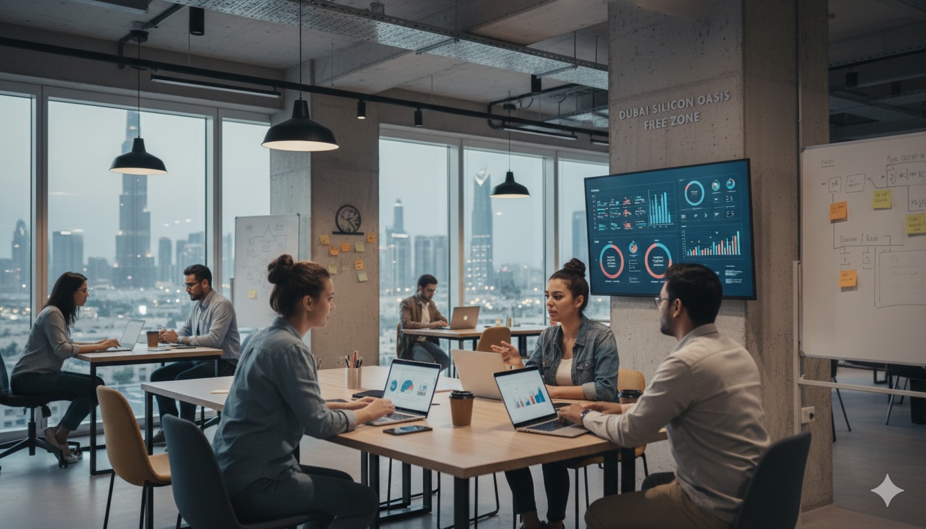 UAE business team in a modern office, representing profile photos for trust and credibility
